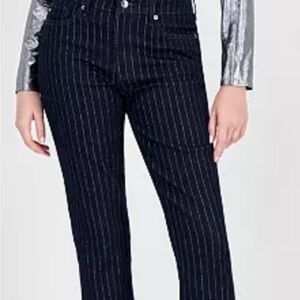 Women's Tribeca Striped Shine Ankle Jeans